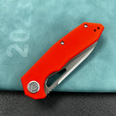 KUBEY KU291L Vagrant Liner Lock Folding Knife Orange G10 Handle  3.1" Sandblast  14C28N