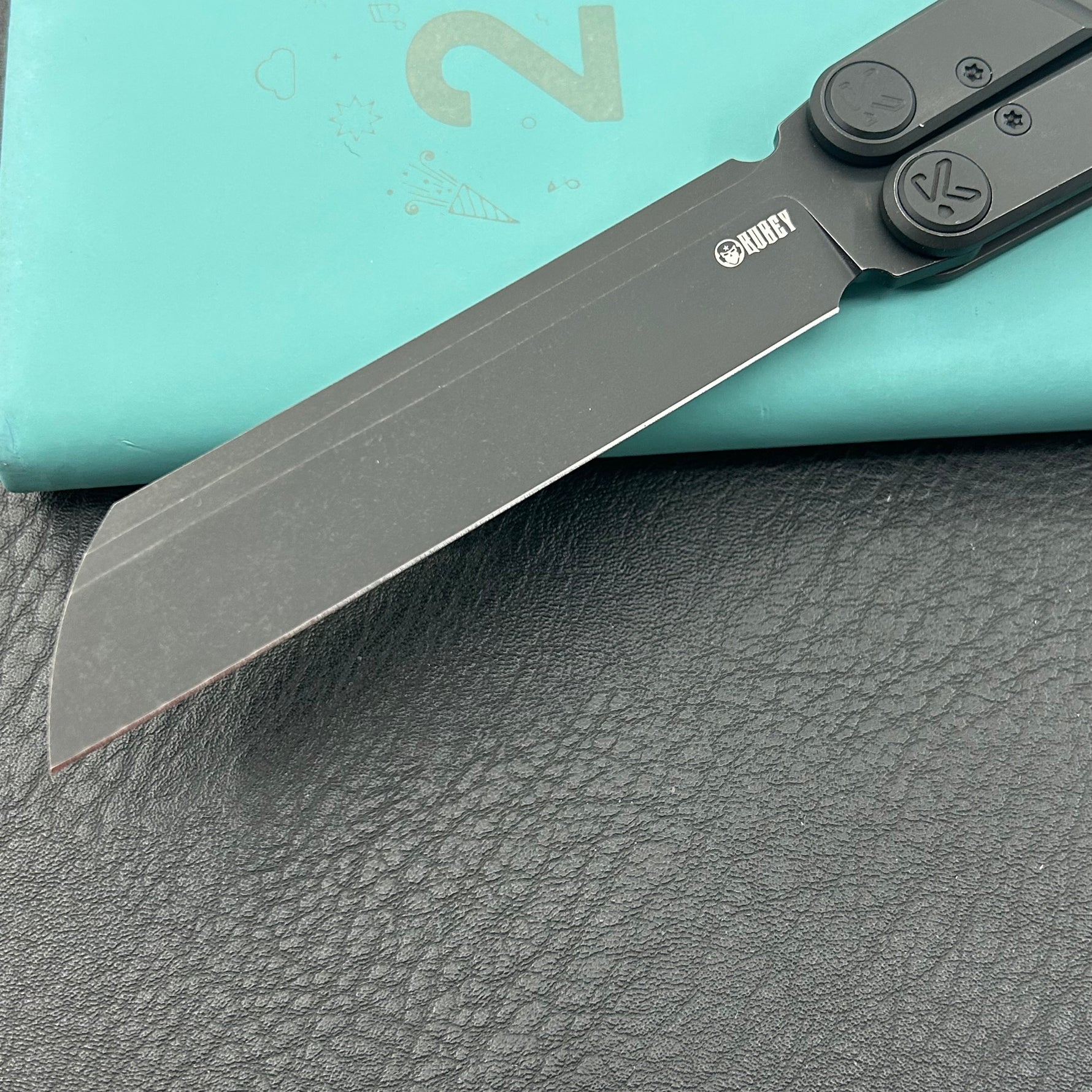 KUBEY  Knife KU297C Ballistic Blackout Titanium  14C28N Folding Knife
