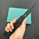 KUBEY  Knife KU297C Ballistic Blackout Titanium  14C28N Folding Knife