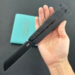 KUBEY  Knife KU297C Ballistic Blackout Titanium  14C28N Folding Knife