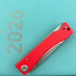 KUBEY Knife KU2102F Akino Lockback  Red  14C28N Folding Knife