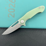 KUBEY Knife KU210I Dugu Linerlock Jade   14C28N Folding Knife