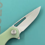 KUBEY Knife KU210I Dugu Linerlock Jade   14C28N Folding Knife