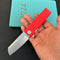KUBEY KU317L  Sailor Liner Lock Flipper Outdoor Folding Knife Red G10 Handle 3.11" Stonewash 14C28N Blade