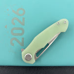 KUBEY Knife KU210I Dugu Linerlock Jade   14C28N Folding Knife