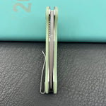KUBEY Knife KU210I Dugu Linerlock Jade   14C28N Folding Knife
