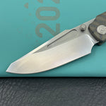 KB KNIVES KB443B Illusion Folding Knife Flame Titanium Handle 3.46‘’Silver Bead Blast Bohler M390 Blade