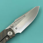KB KNIVES KB443B Illusion Folding Knife Flame Titanium Handle 3.46‘’Silver Bead Blast Bohler M390 Blade