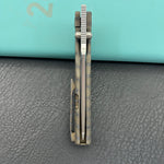 KB KNIVES KB443B Illusion Folding Knife Flame Titanium Handle 3.46‘’Silver Bead Blast Bohler M390 Blade
