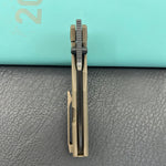 KB KNIVES KB443C Illusion Folding Knife Bronze Ano Titanium Handle 3.46‘’DLC Belt Satin Bohler M390 Blade