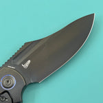 KB KNIVES KB384D Stroller Folding Knife Regular DLC Titanium/CF Inlays Handle 3.35" Regular DLC CPM 20CV Blade