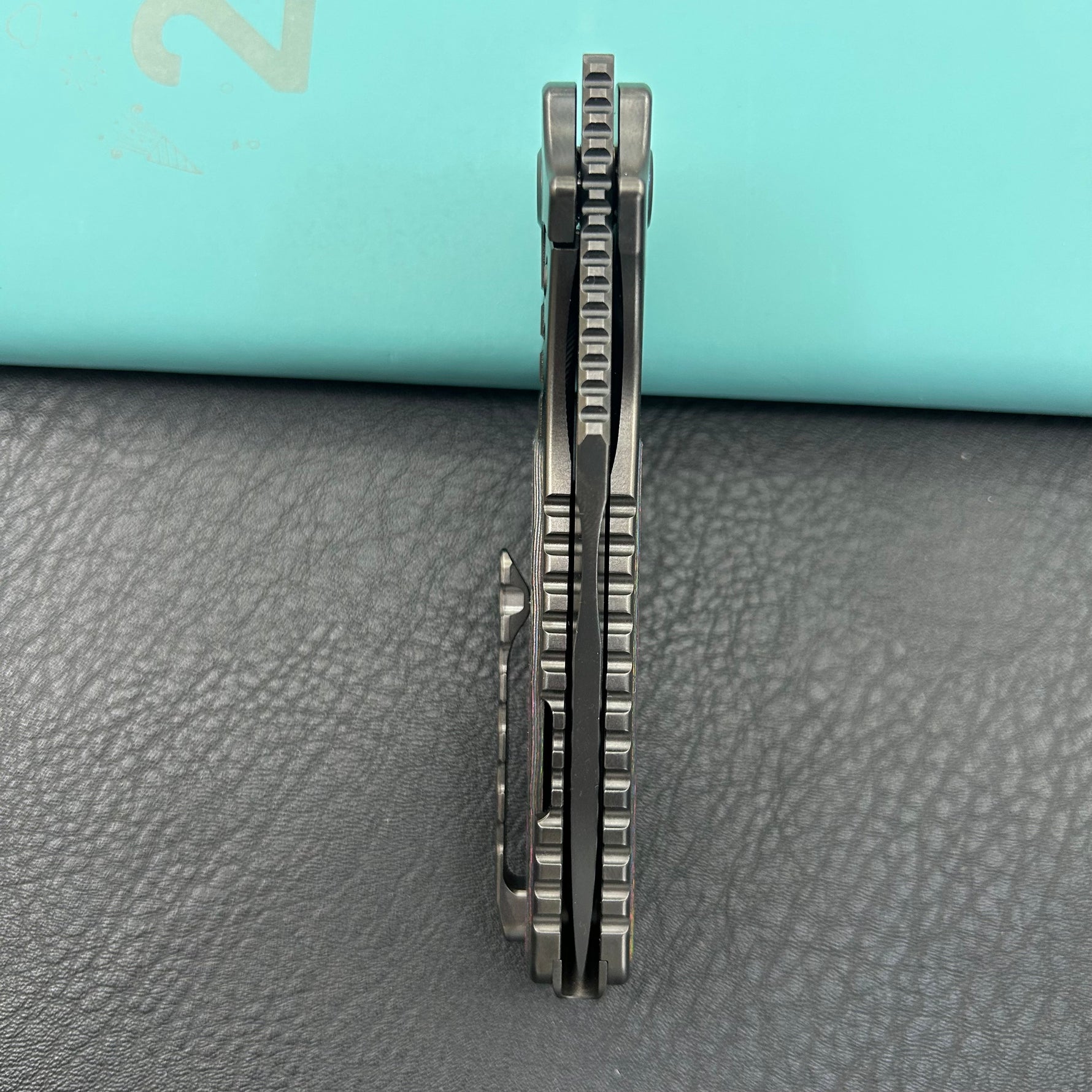 KB KNIVES KB384D Stroller Folding Knife Regular DLC Titanium/CF Inlays Handle 3.35" Regular DLC CPM 20CV Blade