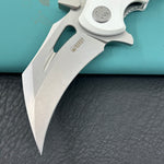 KUBEY  Knife KU262K Mini Wrath Linerlock White 14C28N Folding Knife