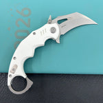 KUBEY  Knife KU262K Mini Wrath Linerlock White 14C28N Folding Knife