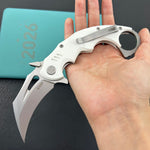KUBEY  Knife KU262K Mini Wrath Linerlock White 14C28N Folding Knife