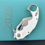 KUBEY  Knife KU262K Mini Wrath Linerlock White 14C28N Folding Knife