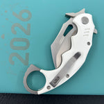 KUBEY  Knife KU262K Mini Wrath Linerlock White 14C28N Folding Knife