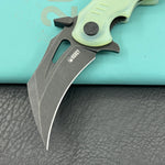 KUBEY  Knife KU262L Mini Wrath Linerlock Black Jade 14C28N Folding Knife