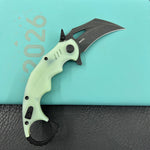KUBEY  Knife KU262L Mini Wrath Linerlock Black Jade 14C28N Folding Knife
