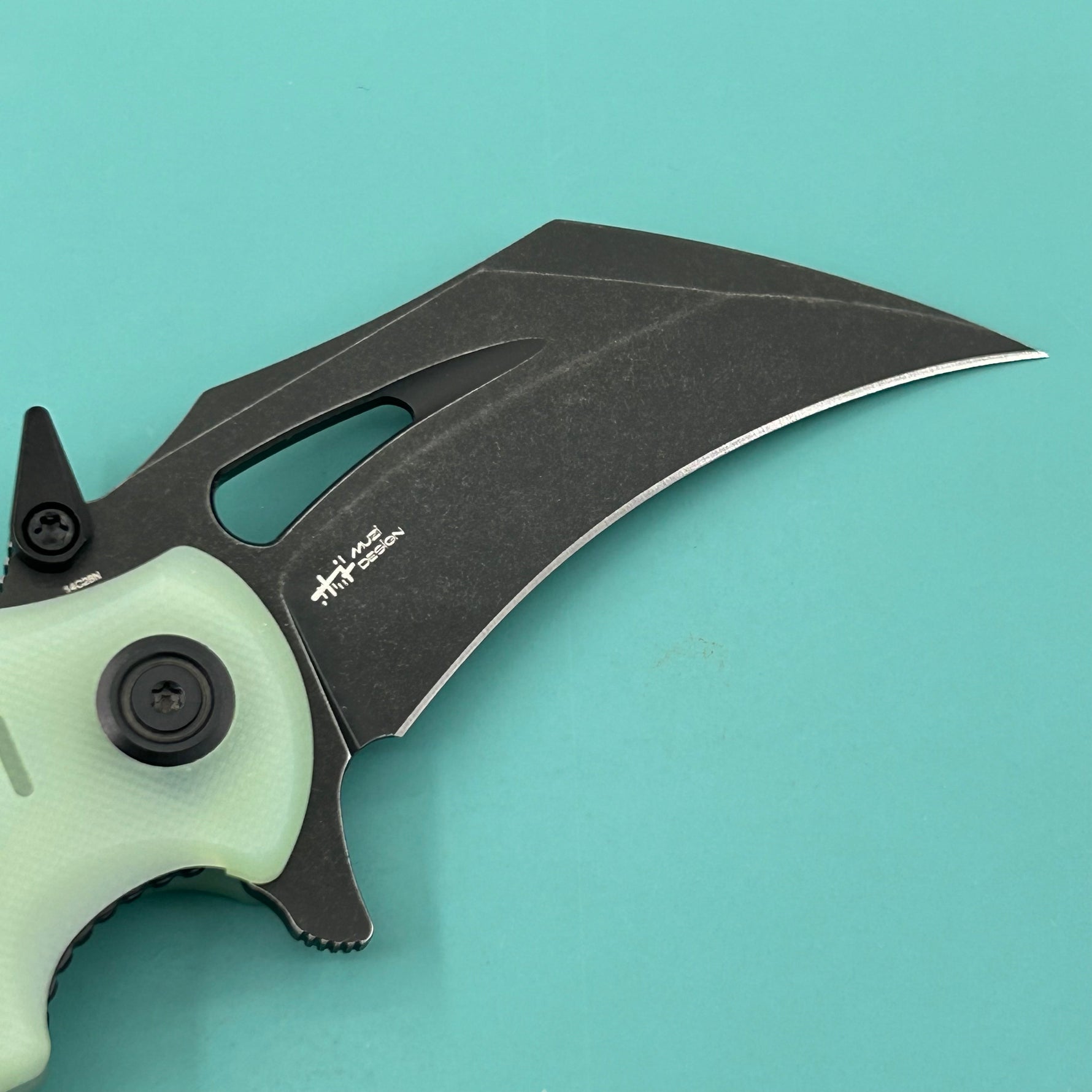 KUBEY  Knife KU262L Mini Wrath Linerlock Black Jade 14C28N Folding Knife