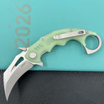KUBEY  Knife KU262J Mini Wrath Linerlock Jade 14C28N Folding Knife