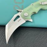 KUBEY  Knife KU262J Mini Wrath Linerlock Jade 14C28N Folding Knife