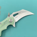 KUBEY  Knife KU262J Mini Wrath Linerlock Jade 14C28N Folding Knife