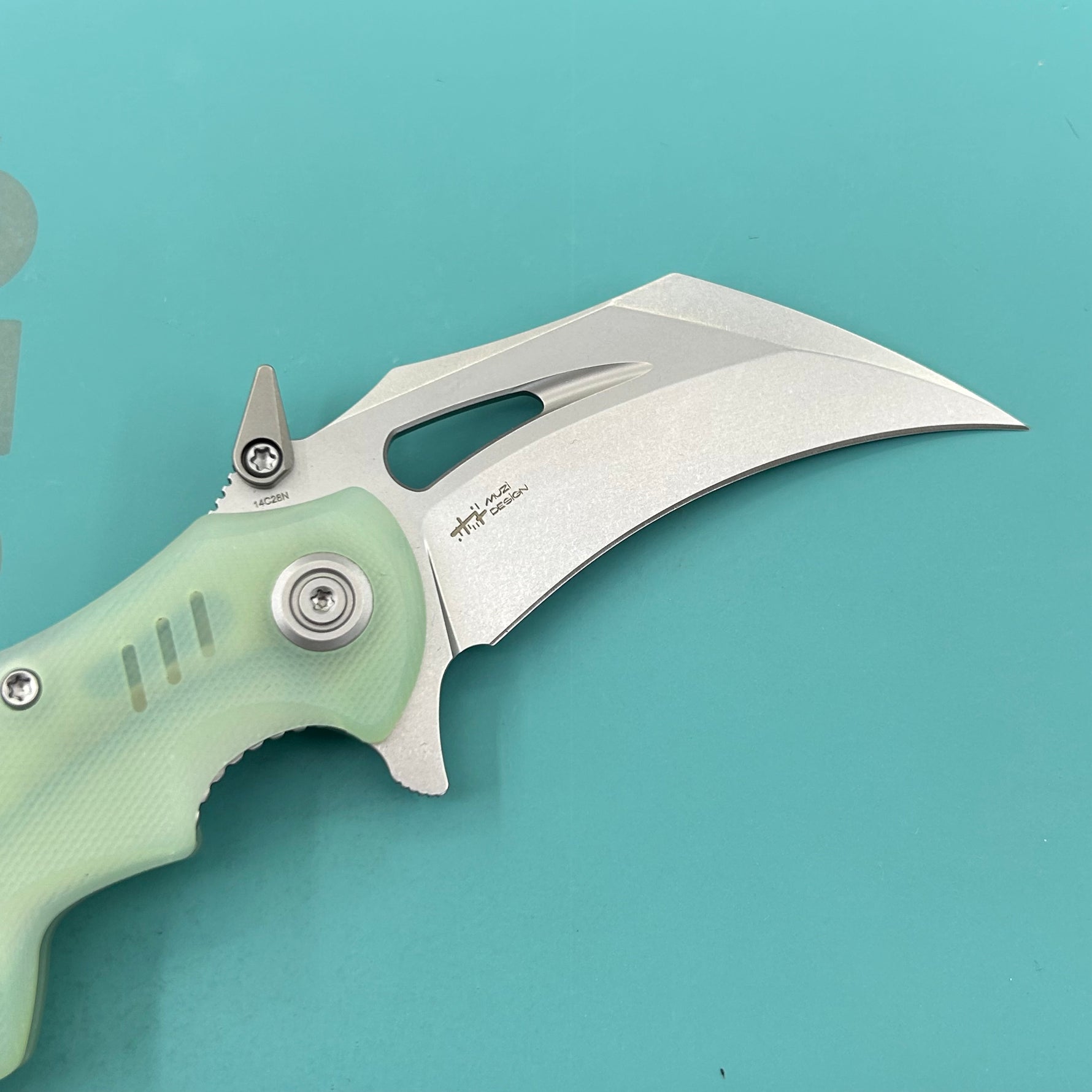 KUBEY  Knife KU262J Mini Wrath Linerlock Jade 14C28N Folding Knife
