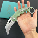 KUBEY  Knife KU262J Mini Wrath Linerlock Jade 14C28N Folding Knife