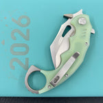 KUBEY  Knife KU262J Mini Wrath Linerlock Jade 14C28N Folding Knife