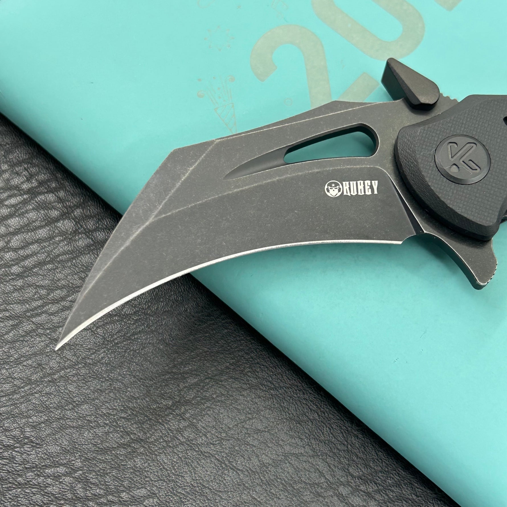KUBEY  Knife KU262E Mini Wrath Linerlock Blackout 14C28N Folding Knife
