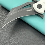 KUBEY  Knife KU262L Mini Wrath Linerlock Black White  14C28N Folding Knife