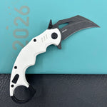 KUBEY  Knife KU262L Mini Wrath Linerlock Black White  14C28N Folding Knife