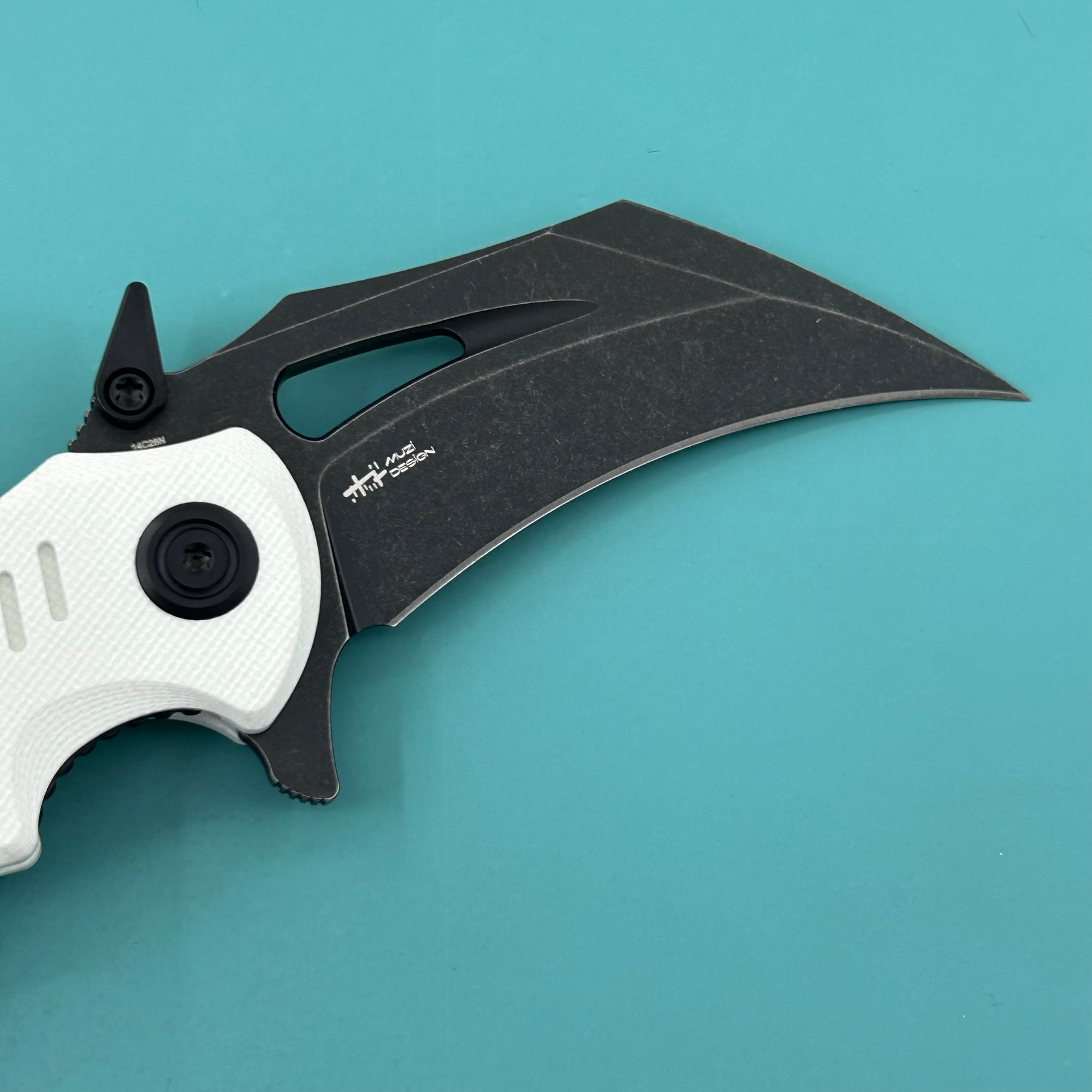 KUBEY  Knife KU262L Mini Wrath Linerlock Black White  14C28N Folding Knife