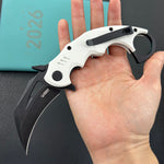 KUBEY  Knife KU262L Mini Wrath Linerlock Black White  14C28N Folding Knife