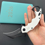 KUBEY  Knife KU262L Mini Wrath Linerlock Black White  14C28N Folding Knife