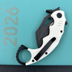 KUBEY  Knife KU262L Mini Wrath Linerlock Black White  14C28N Folding Knife