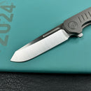 KB Knives KB315B Steelhead Folding Knife Darkblast Titanium Handle 3.15" Belt Satin M390 Blade