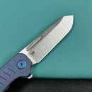 KB Knives KB315C Steelhead Folding Knife Blue Titanium Handle 3.15" Belt Satin M390 Blade