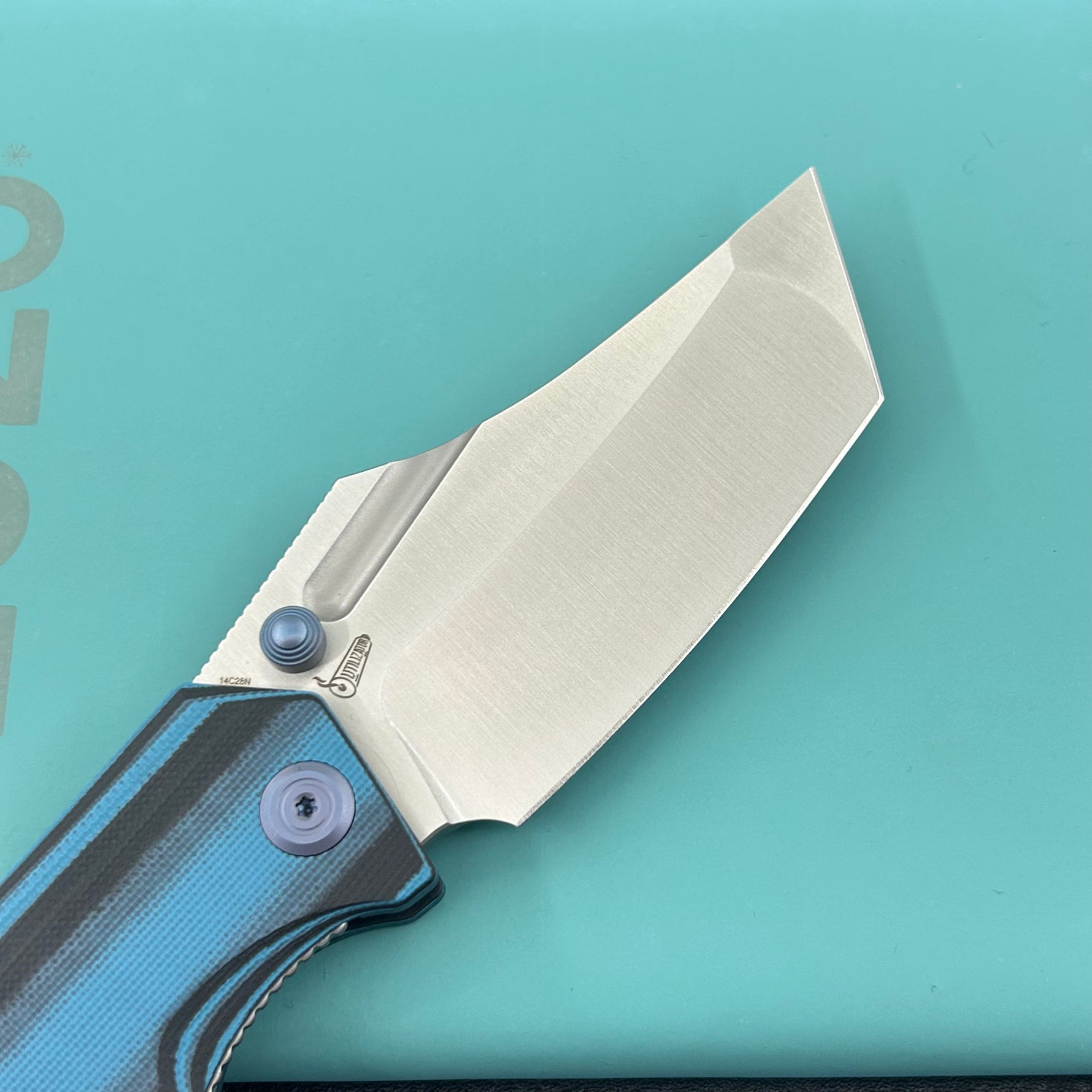 KUBEY Knife KU402G Hamster Linerlock Black/Blue  14C28N Folding Knife