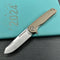 KB Knives KB315D Steelhead Folding Knife Bronze Titanium Handle 3.15" Belt Satin M390 Blade