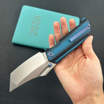 KUBEY Knife KU402G Hamster Linerlock Black/Blue  14C28N Folding Knife