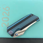 KUBEY Knife KU402G Hamster Linerlock Black/Blue  14C28N Folding Knife