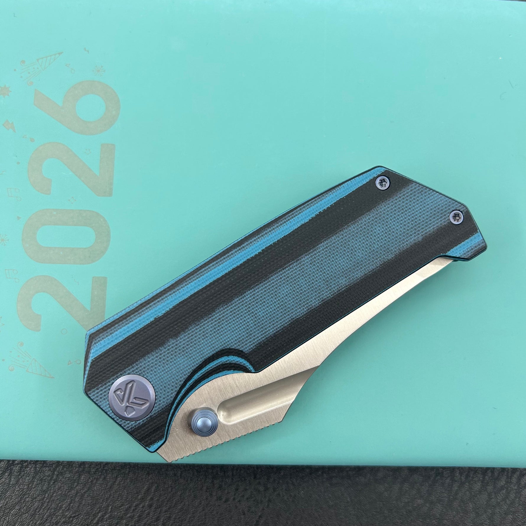 KUBEY Knife KU402G Hamster Linerlock Black/Blue  14C28N Folding Knife