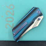 KUBEY Knife KU402G Hamster Linerlock Black/Blue  14C28N Folding Knife