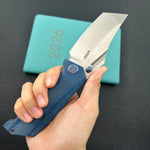 KUBEY Knife KU402E Hamster Linerlock Blue  14C28N Folding Knife