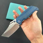 KUBEY Knife KU402E Hamster Linerlock Blue  14C28N Folding Knife