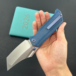 KUBEY Knife KU402E Hamster Linerlock Blue  14C28N Folding Knife