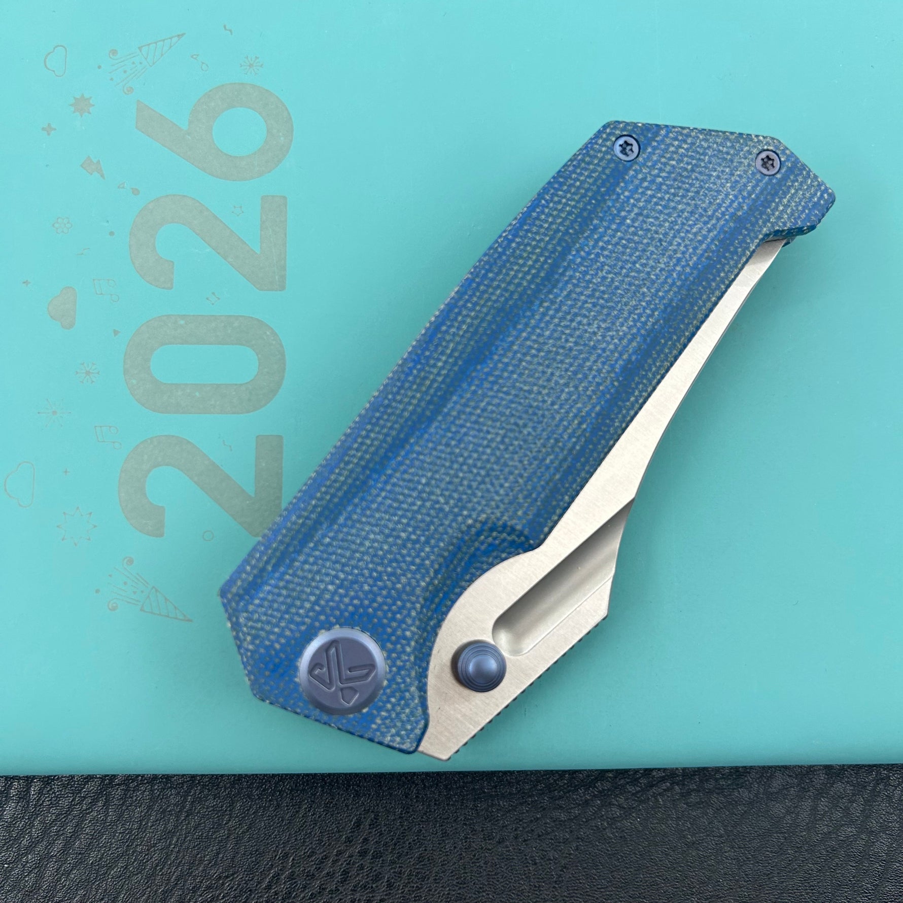 KUBEY Knife KU402E Hamster Linerlock Blue  14C28N Folding Knife