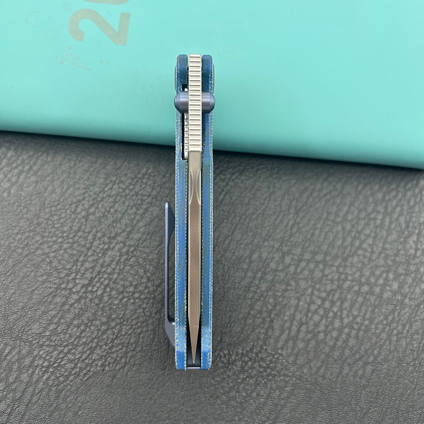 KUBEY Knife KU402E Hamster Linerlock Blue  14C28N Folding Knife